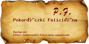 Pokoráczki Feliciána névjegykártya
